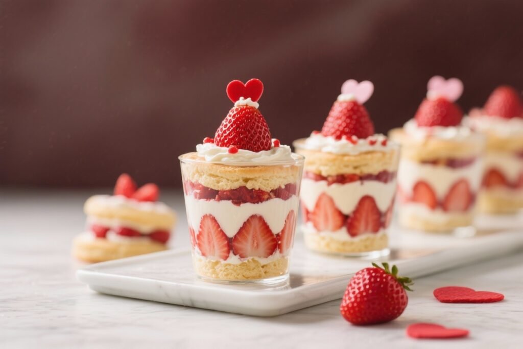 Valentine’s Day Strawberry Shortcake Parfaits – A Sweet Treat for Two