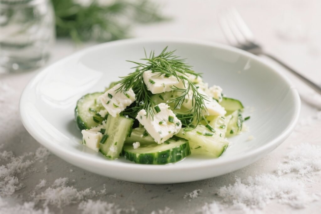 Ultimate Winter Cheese Cucumber Dill Salad – Simple and Quick